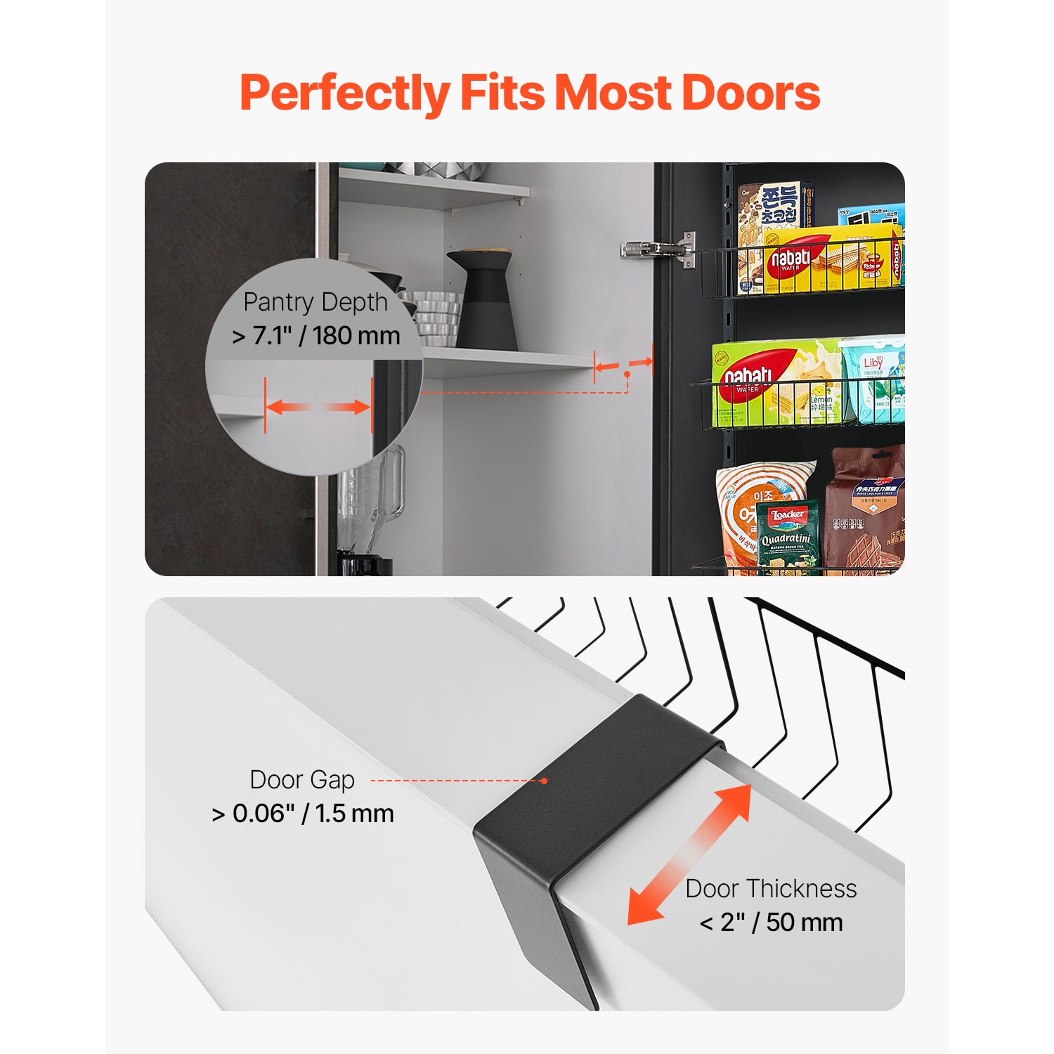9-Tier Over The Door Pantry Organizer Hanging Storage Rack Adjustable Kitchen_voghion.com